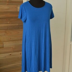 Old Navy Blue Swing Dress Size Large